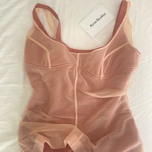 ACNE STUDIOS 💕 Telly Layered Fluid Crepe Tank Size 6/ Brand New 🏷